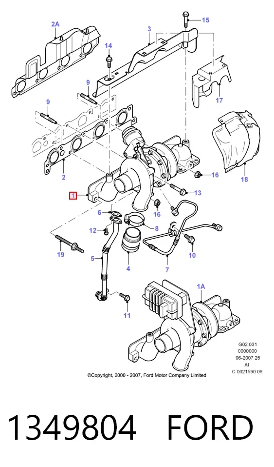Turbina 1349804 Ford