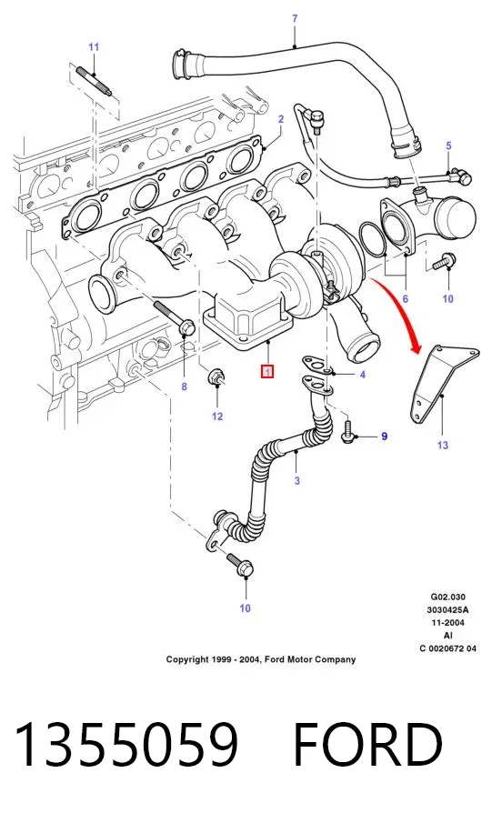 Turbina 1355059 Ford