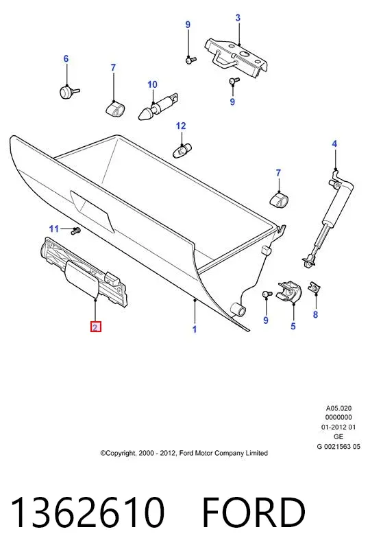 Fecho da caixa para luvas LCCF01145 LCC