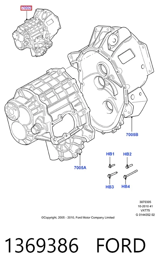 Caixa de Mudança montada (caixa mecânica de velocidades) Ford Transit VI