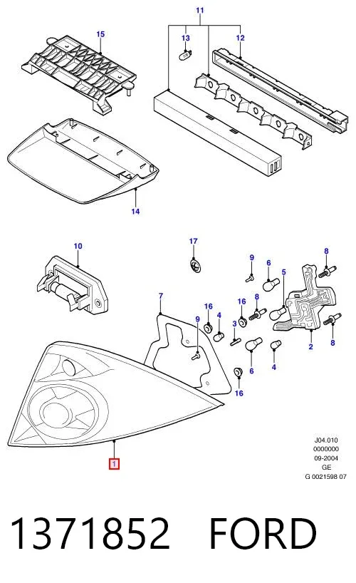 Lanterna traseira direita 1371852 Ford