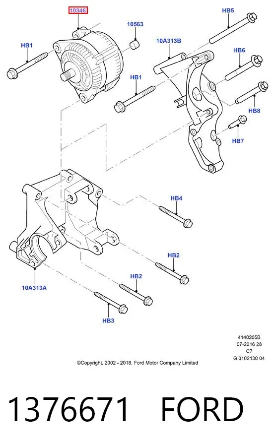 Gerador 1376671 Ford