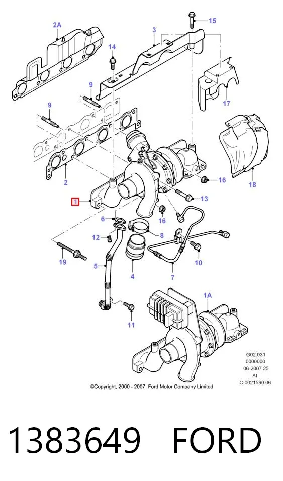 Turbina 1383649 Ford