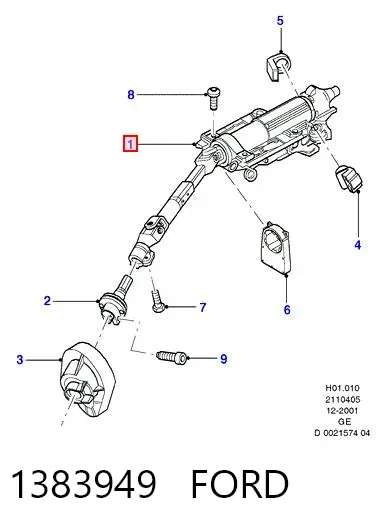 Coluna da direção Ford Mondeo III