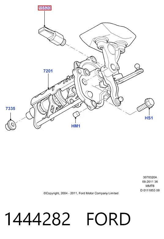 Sensor de ativação das luzes de marcha à ré 1444282 Ford