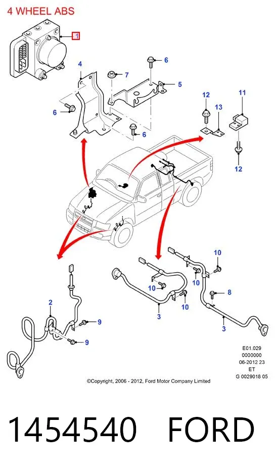 Unidade hidráulico de controlo ABS Ford Ranger ET