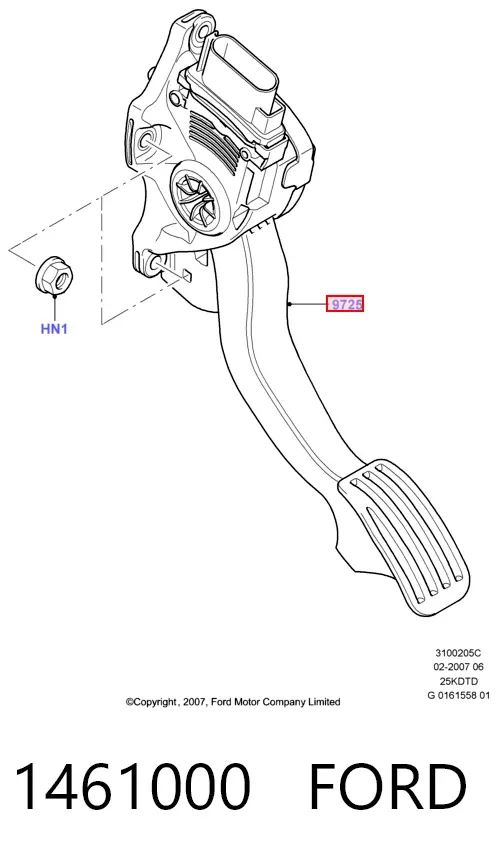 Pedal de gás (de acelerador) Ford Mondeo IV