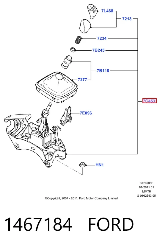 Mecanismo de mudança (ligação) 1467184 Ford