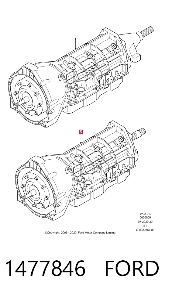 Caixa Automática de Mudança montada 1477846 Ford