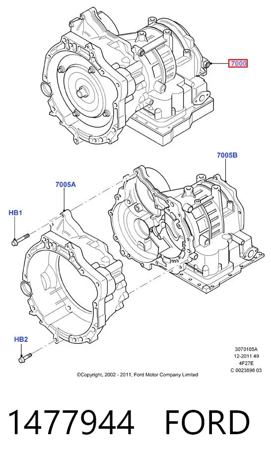 Caixa Automática de Mudança montada 1477944 Ford