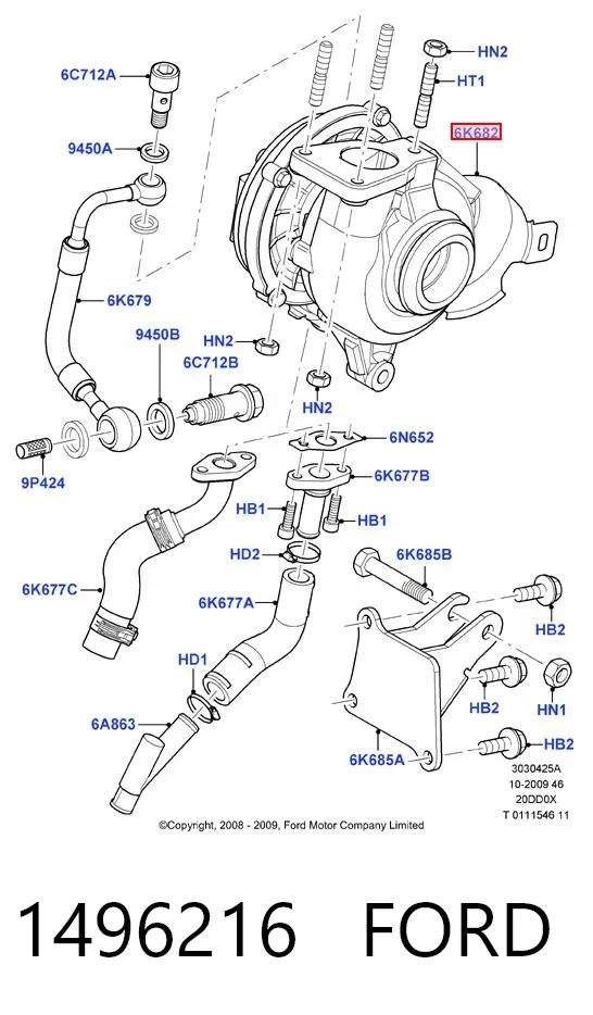 Turbina 1496216 Ford