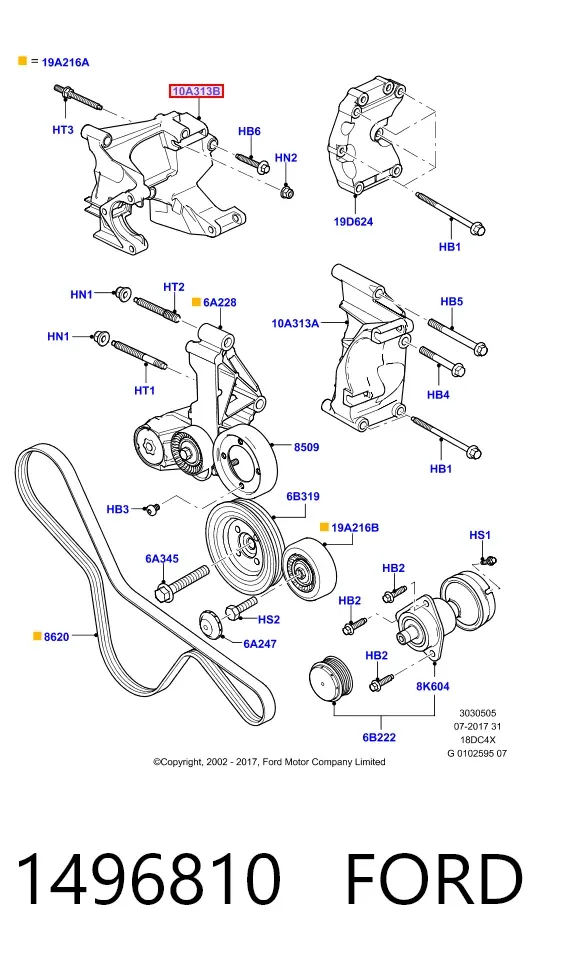 Consola do gerador 1496810 Ford