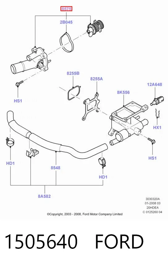 Termostato 1505640 Ford
