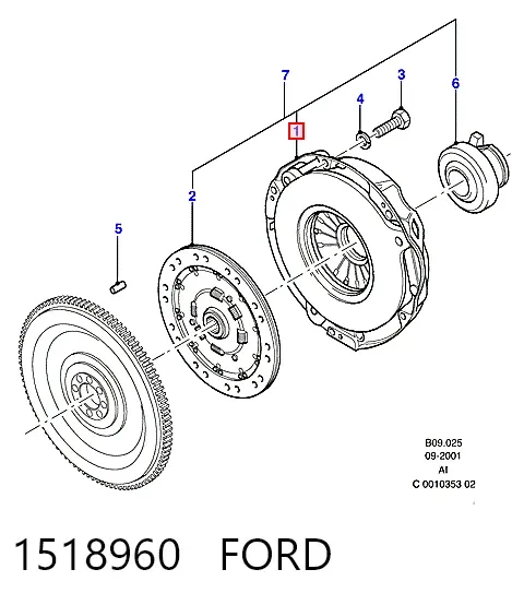 Cesta de embraiagem 1518960 Ford
