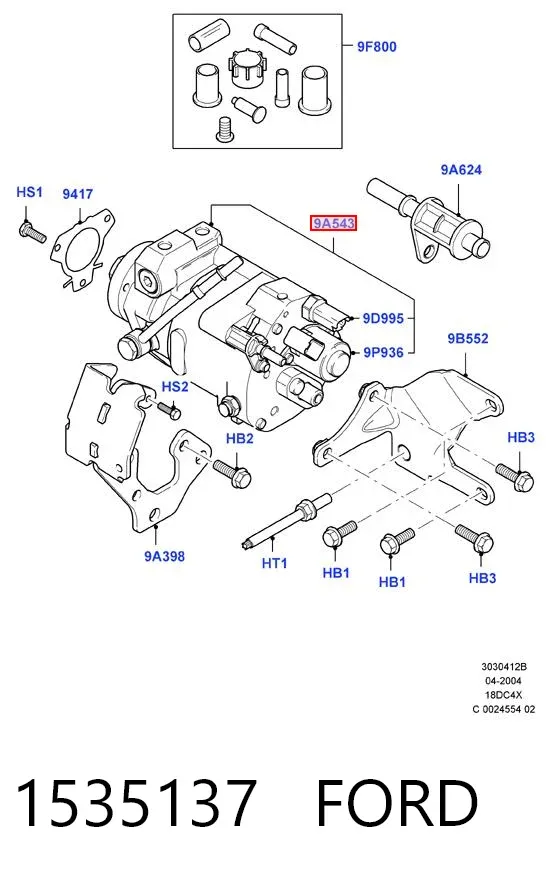 Bomba de combustível de pressão alta 1535137 Ford