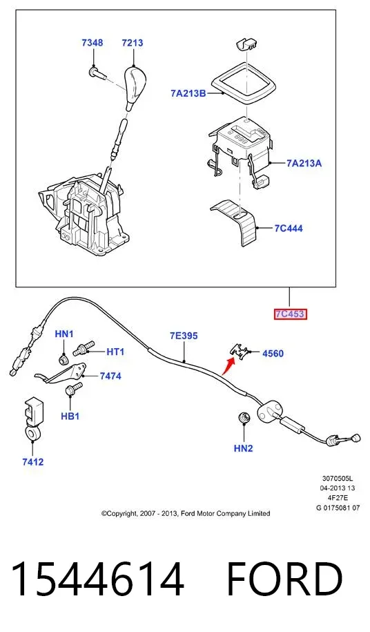 Mecanismo de mudança (ligação) 1544614 Ford