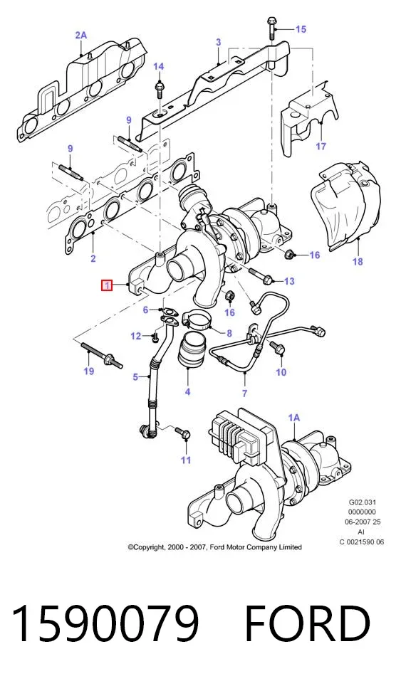 Turbina 1590079 Ford