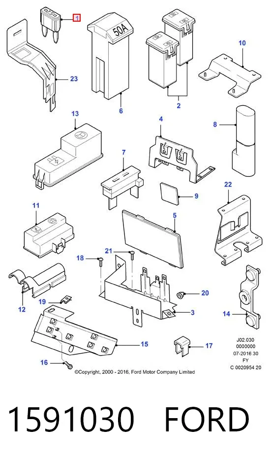 Dispositivo de segurança 1591030 Ford