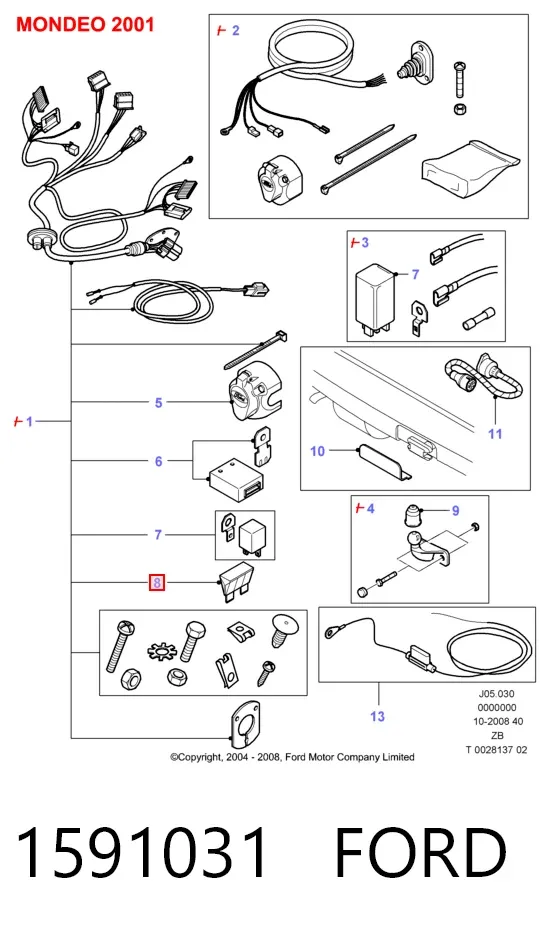 Dispositivo de segurança 1591031 Ford
