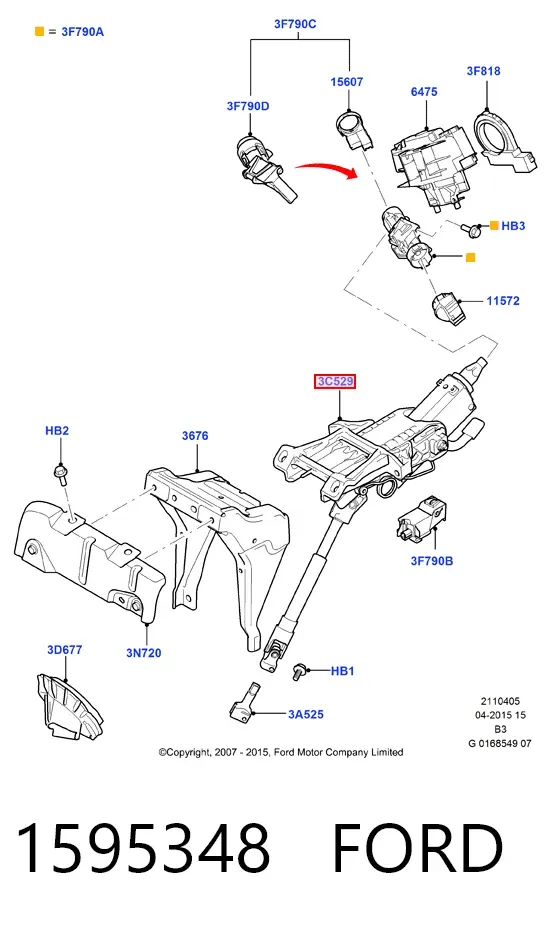 Coluna da direção Ford C-Max DM2
