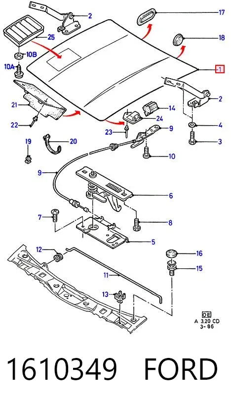 Capota Ford Sierra I