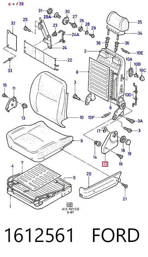 Fios de alta voltagem, kit 1612561 Ford