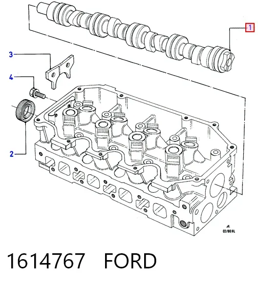 Árvore distribuidora de motor 1614767 Ford