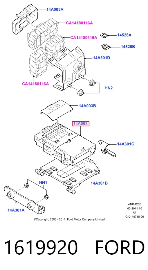 Unidade de dispositivos de segurança Ford Mondeo IV