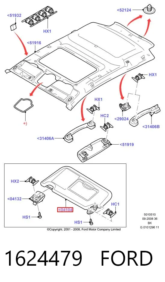 Pala contra o sol Ford Fusion JU