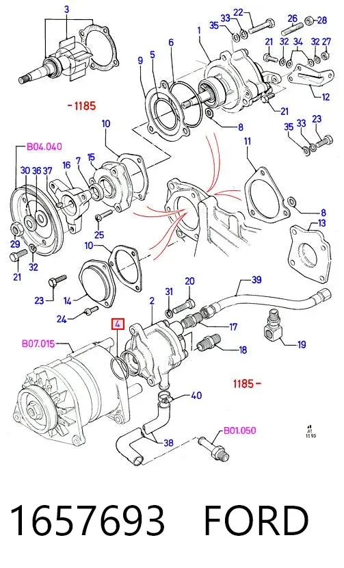 Gerador 1657693 Ford