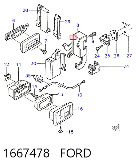 Sinal sonoro (cláxon) 1667478 Ford