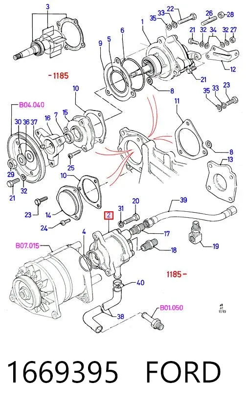 Bomba a vácuo 1669395 Ford