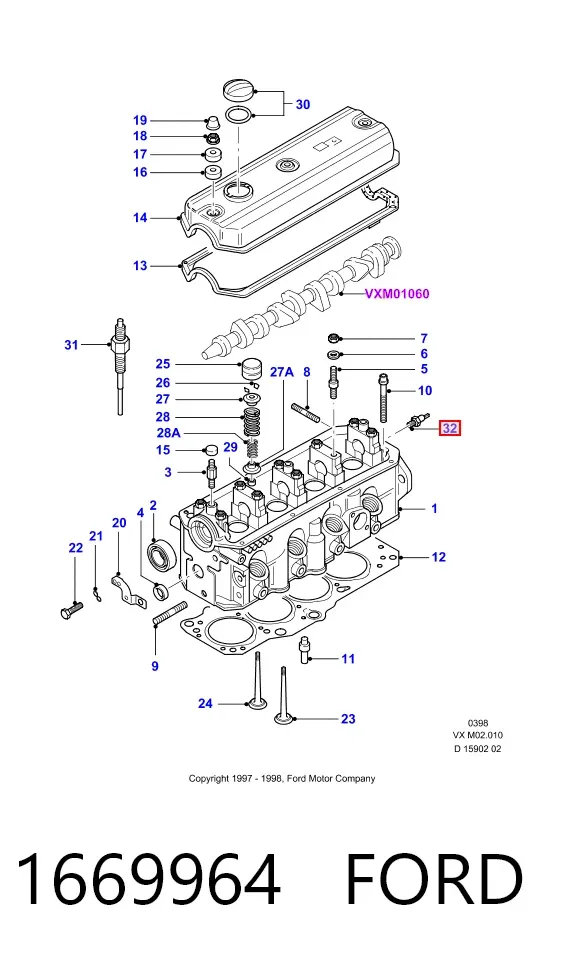 Sensor de pressão de óleo 1669964 Ford