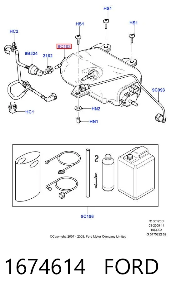 Tanque AD BLUE 1674614 Ford