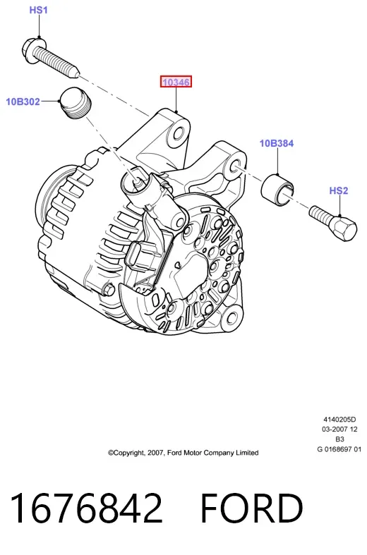 Gerador 1676842 Ford