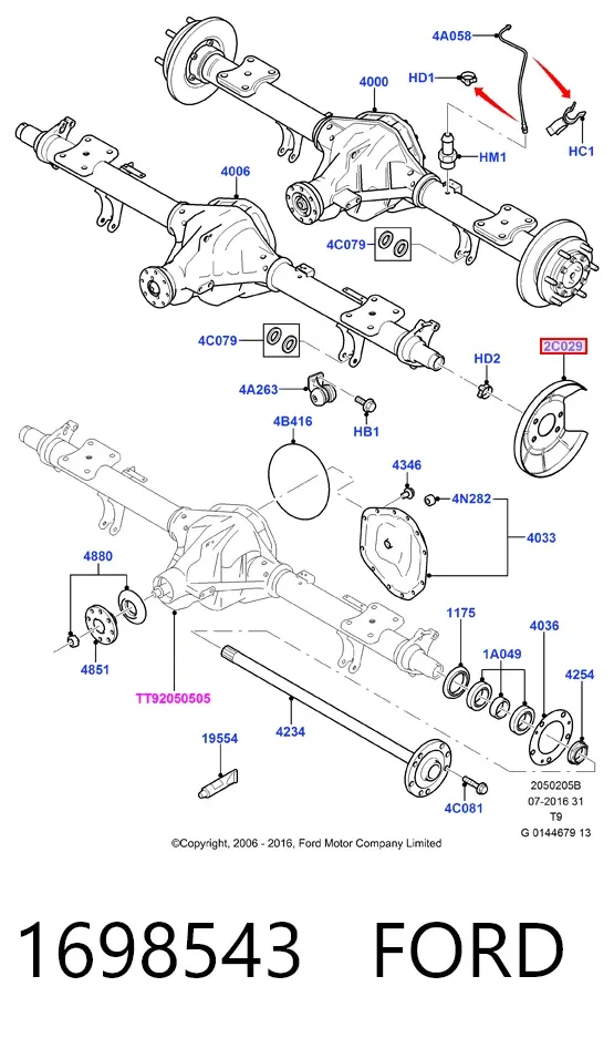 Proteção do freio de disco traseiro 1698543 Ford