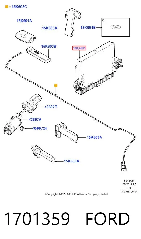 Unidade de conforto 8M5T19G481AG Ford