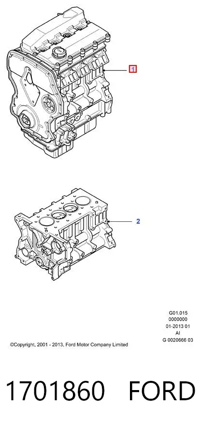 Motor montado 1701860 Ford