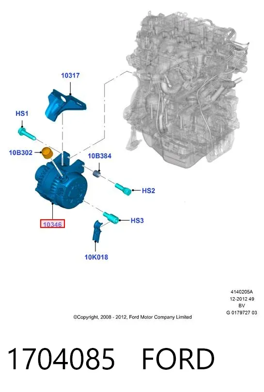 Gerador 1704085 Ford