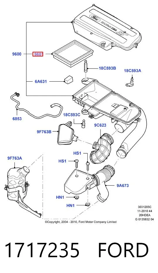 Filtro de ar 1717235 Ford