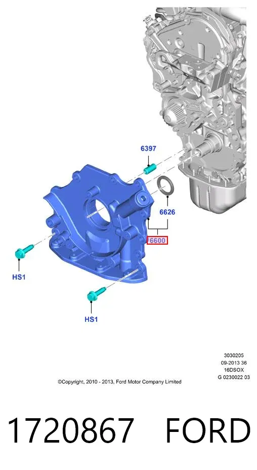 Bomba de óleo 1720867 Ford