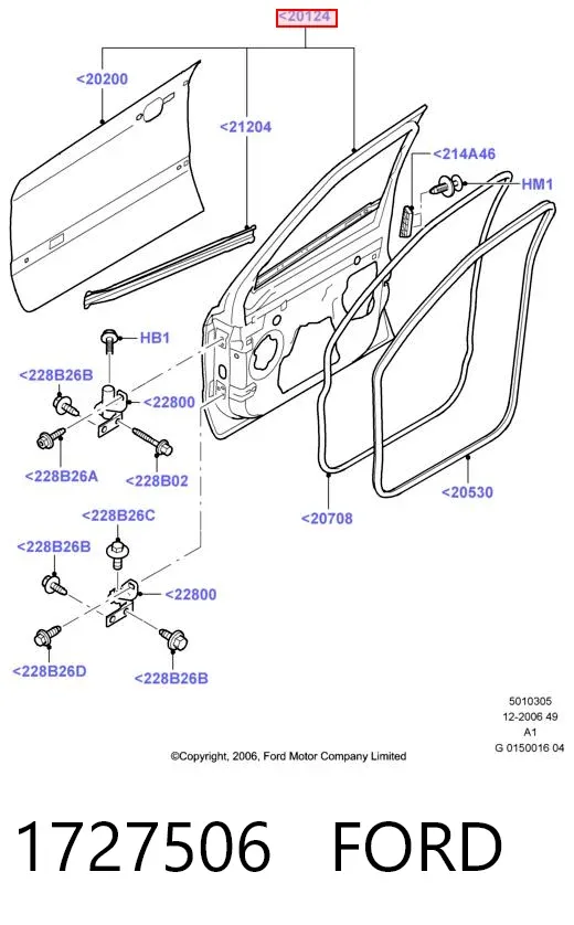 Porta dianteira direita 1727506 Ford