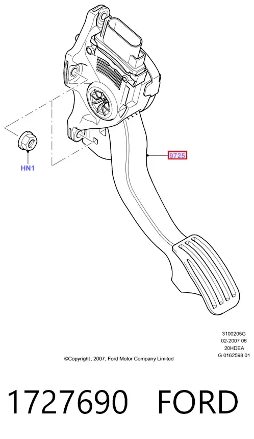 Pedal de gás (de acelerador) Ford Mondeo IV