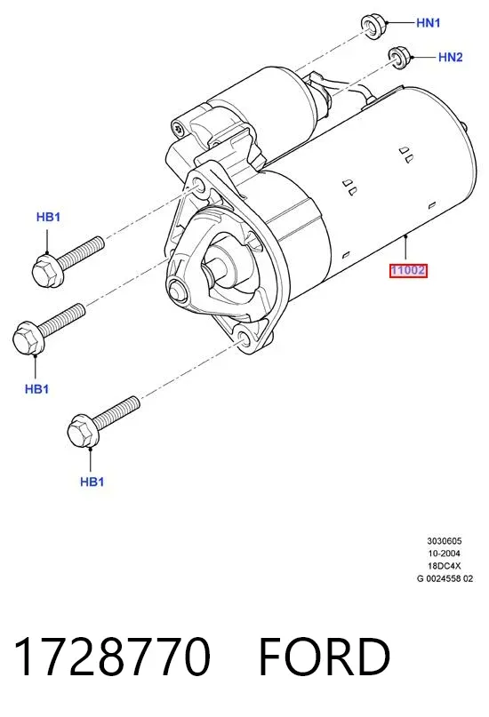 Motor de arranco 1728770 Ford