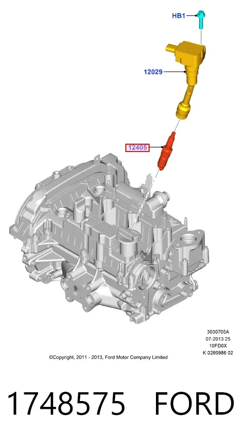 Vela de ignição 1748575 Ford