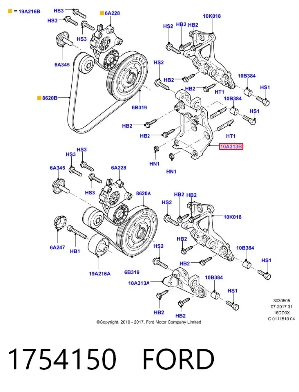 Consola do compressor de aparelho de ar condicionado 1754150 Ford