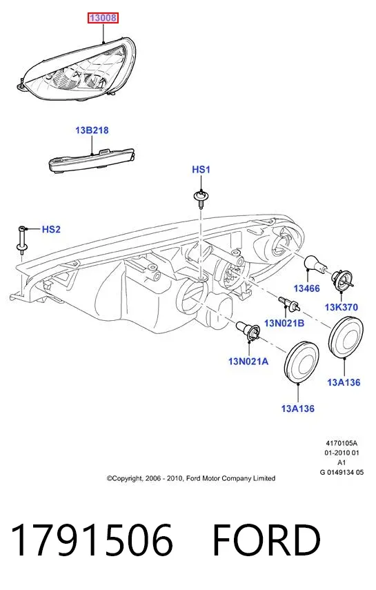 Luz esquerda 1791506 Ford