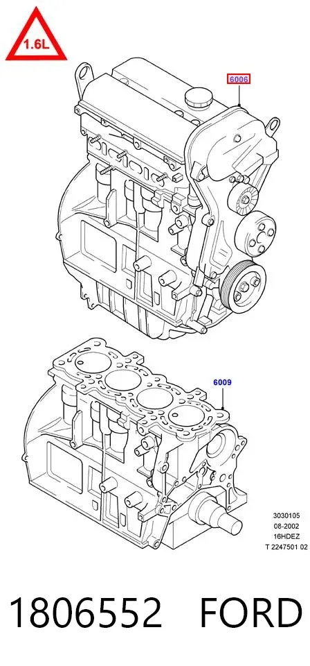 Motor montado 1806552 Ford