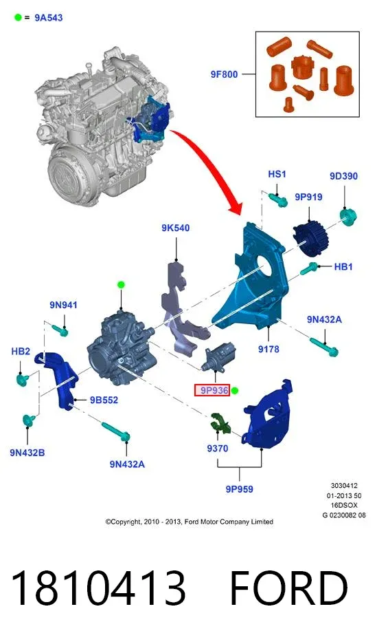Válvula de regulação de pressão (válvula de redução da Bomba de Combustível de Pressão Alta) Common-Rail-System 1810413 Ford