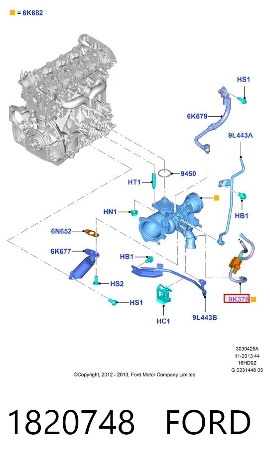Convertidor de pressão (solenoide) de supercompressão 1820748 Ford